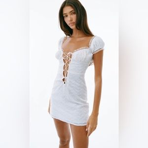 With Jean Isabelle Dress White Embroidered